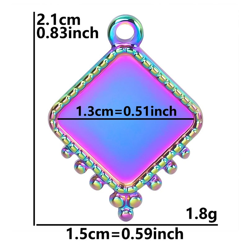 Steel Square Ornament Accessories Light Luxury Necklaces