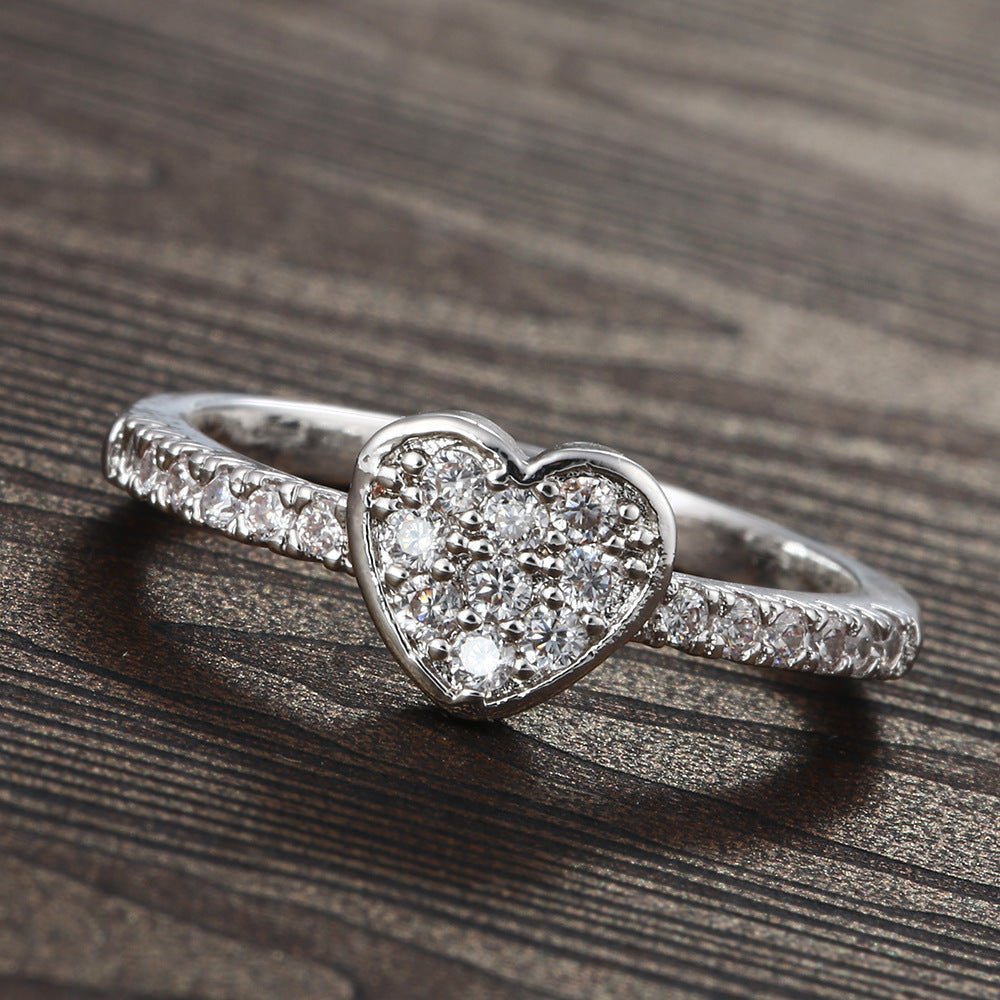Women's & Men's Copper Inlaid Zircon Ring