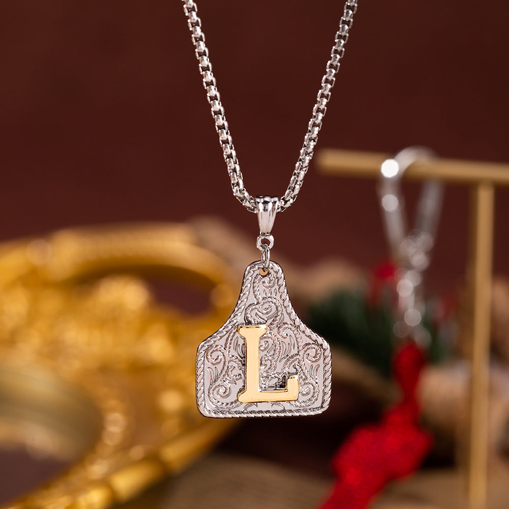 Women's Fashion English Letters Electroplated Copper For Design Personalized Clavicle Necklace
