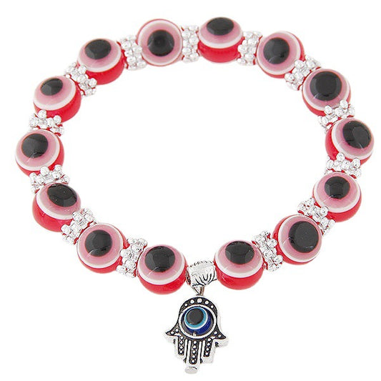 Blue Eyes Bead Fatima Hand Evil Bracelets