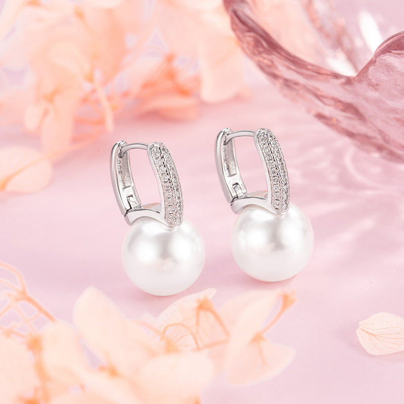 Women's Zircon For French Entry Lux High-grade Ear Clip Earrings