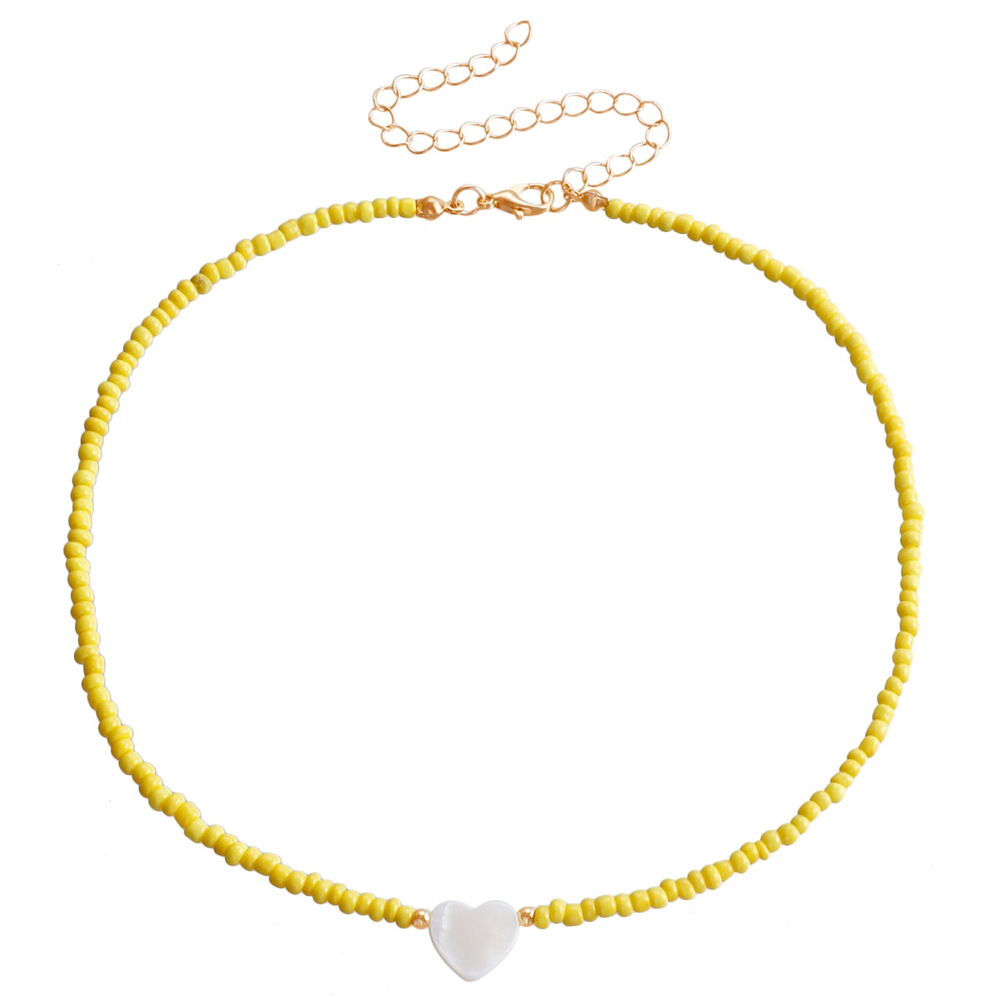 Women's Ornament Bohemian White Small Size Beads Necklaces