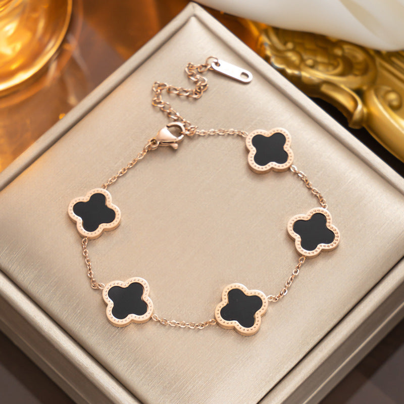 Diamond Rose Gold Fashion Charm Pork Bracelet