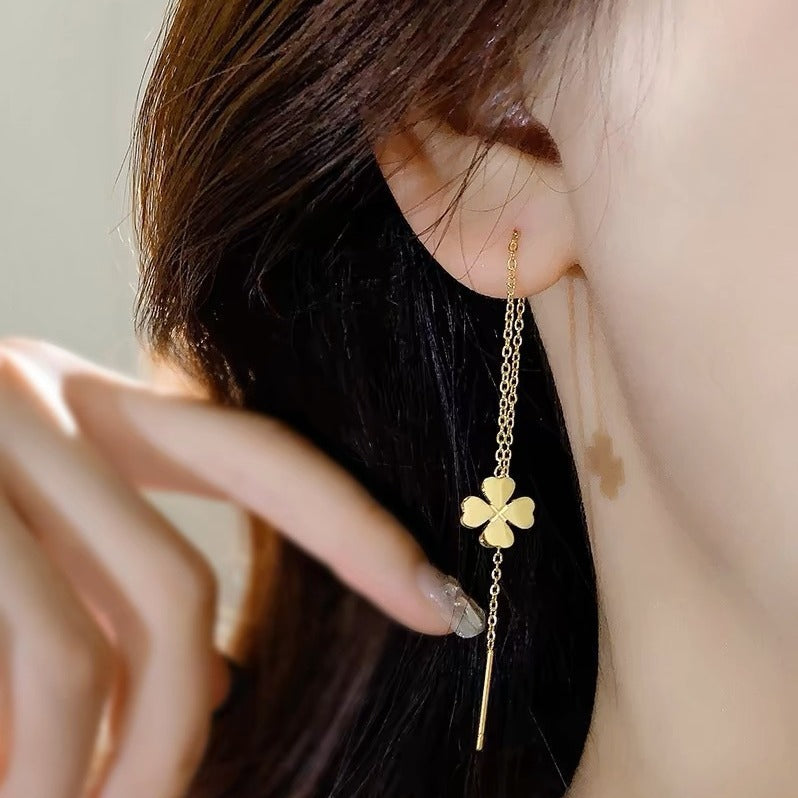 Women's Gold Threads Trendy Unique Tassel Golden Ear Line