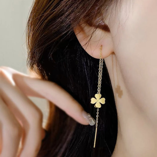 Women's Gold Threads Trendy Unique Tassel Golden Ear Line
