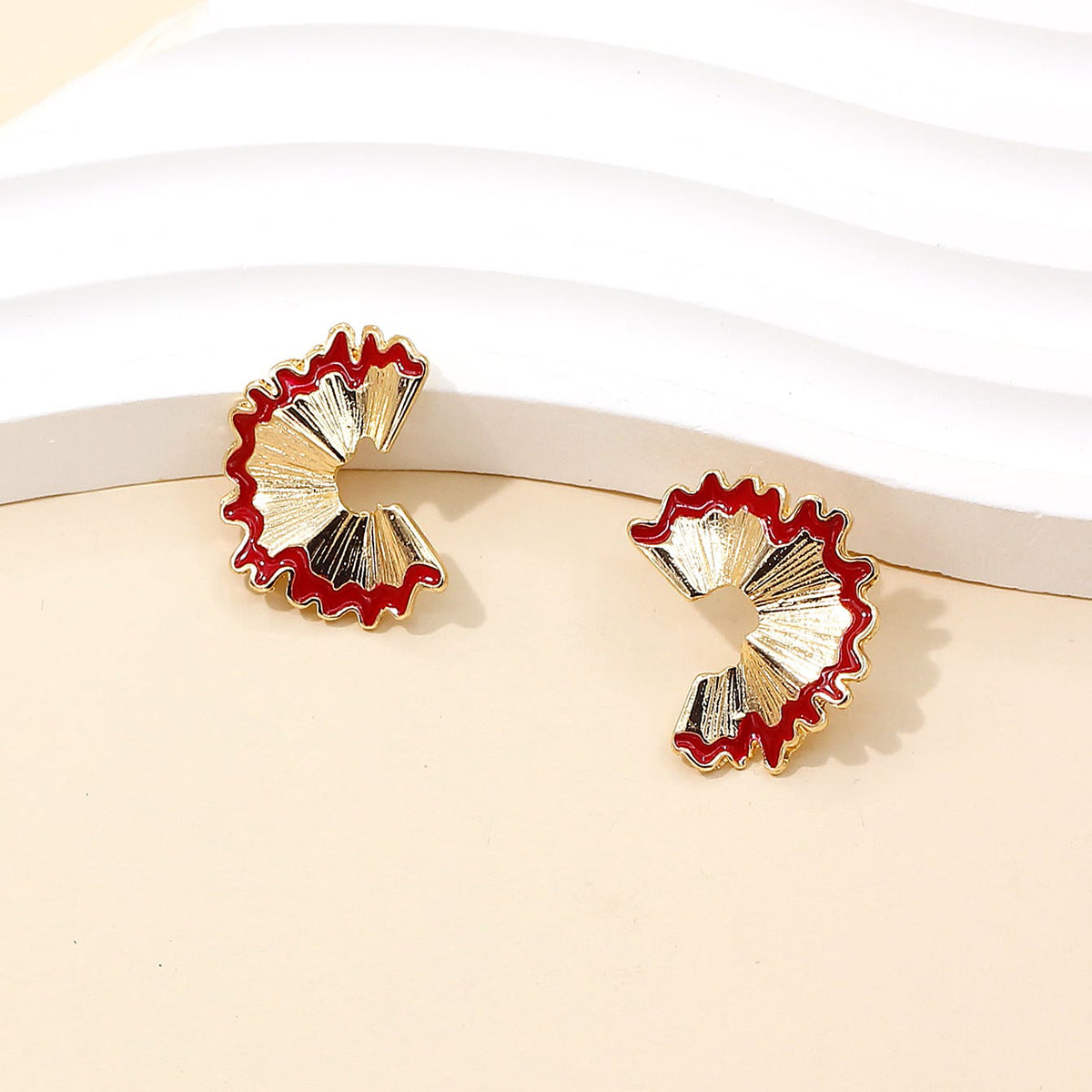 Women's Pencil Chip Design Drop Oil Cute Stud Earrings