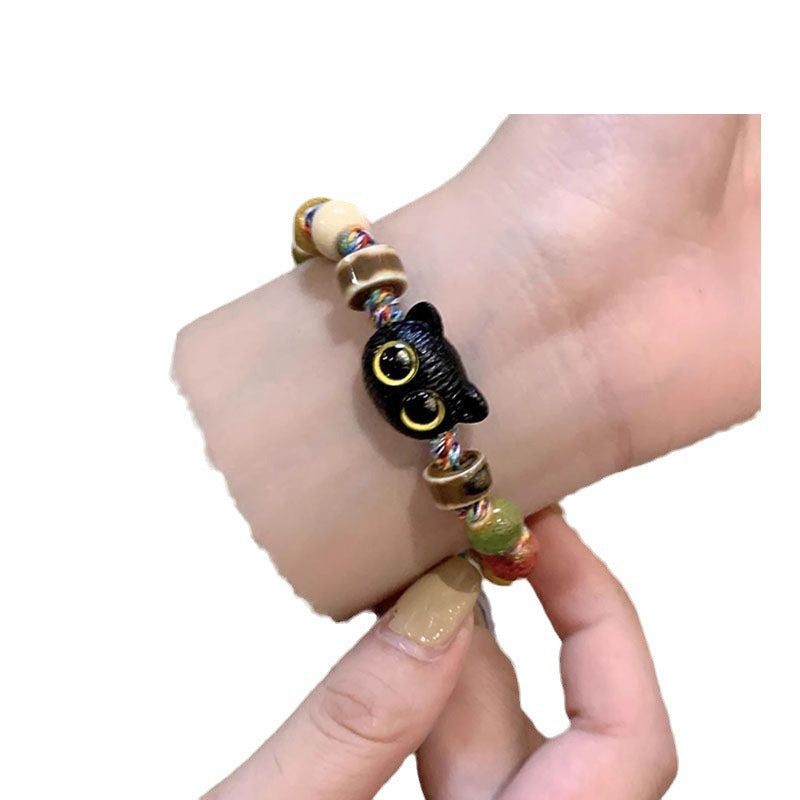 Ceramic Braided Rope Female Niche Design Sweet Cool Chinese Style Bracelets