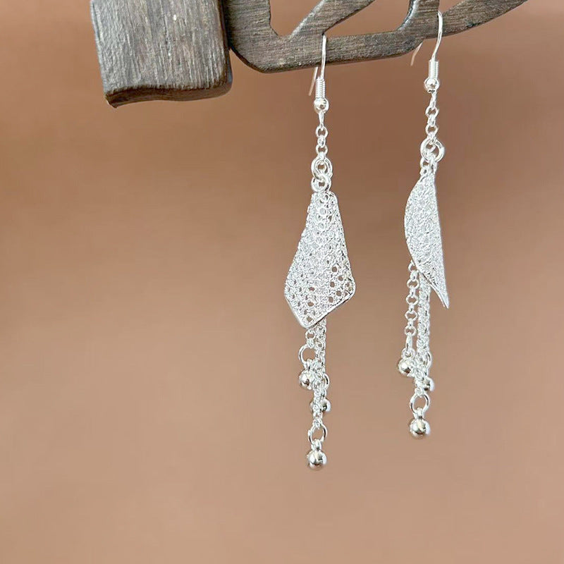 Sier Ethnic Style Peacock Retro Ear Hook Vintage Scenic Spot Earrings