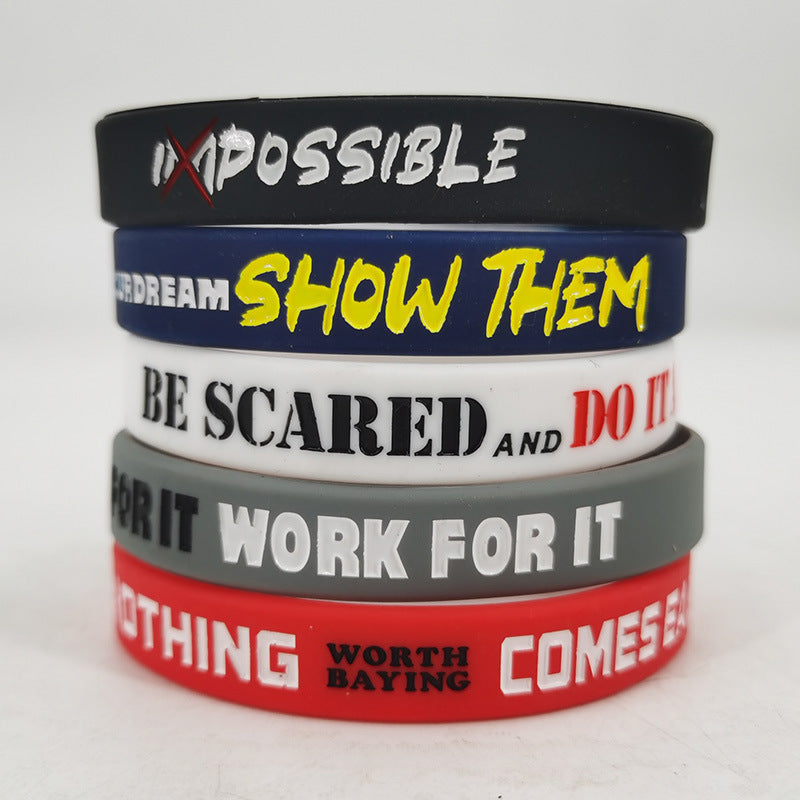 Inspirational Silicone Male Female Personality Simple Wrist Bracelet