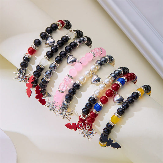 Halloween Bat Spider Love Heart Magnetic Bracelets