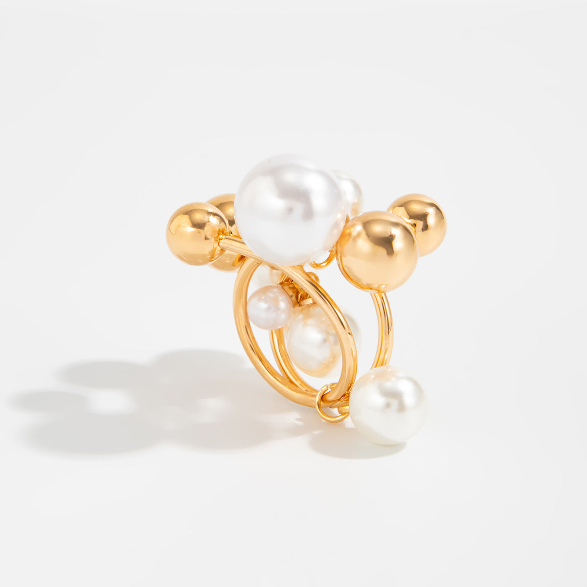 Creative Design Imitation Pearl Advanced Beads Rings