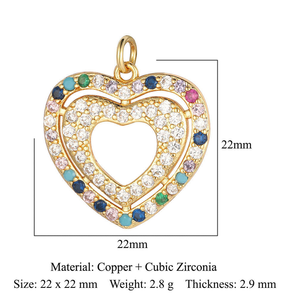 Copper Zircon Ornament Accessories Wind Butterfly Snake Pendants