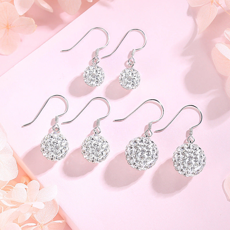 Elegant Siering Crystal Eardrops Korean Style Female Accessories Earrings