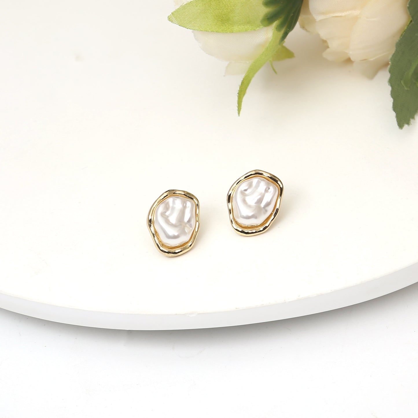 Diamond Butterfly Flower Pearl Graceful Fashionable Long Earrings