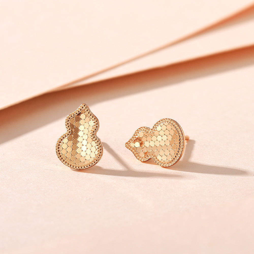 Crushed Ice Gourd Ear Female Design Rings