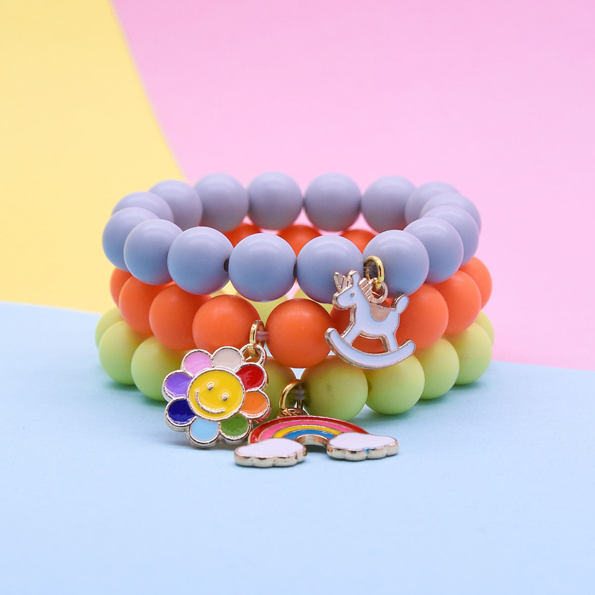 Cute Cartoon Dopamine Unicorn Rainbow Butterfly Bracelets