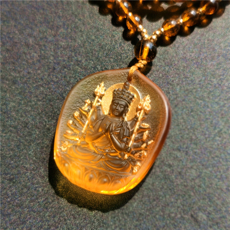 Gilding Glaze Eight Patron Saints Zodiac Necklace