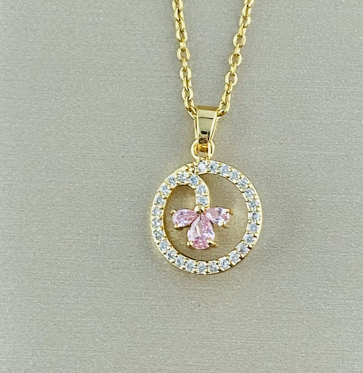 Women's Real Gold Plating Opal Fox Clover Pendants