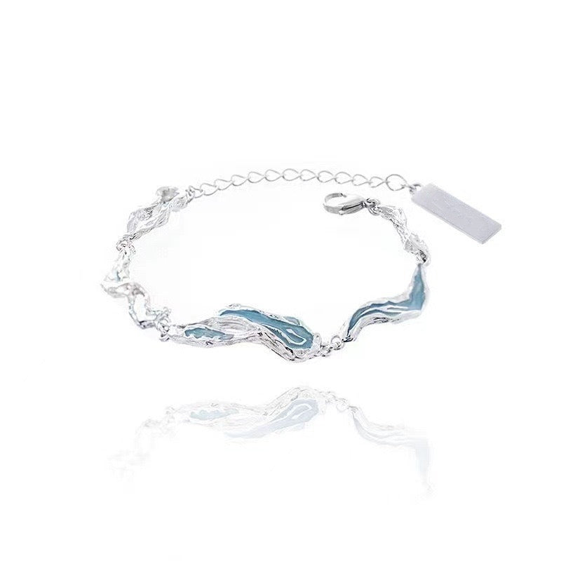 Style Trendy Design Light Blue Female Irregular Bracelets
