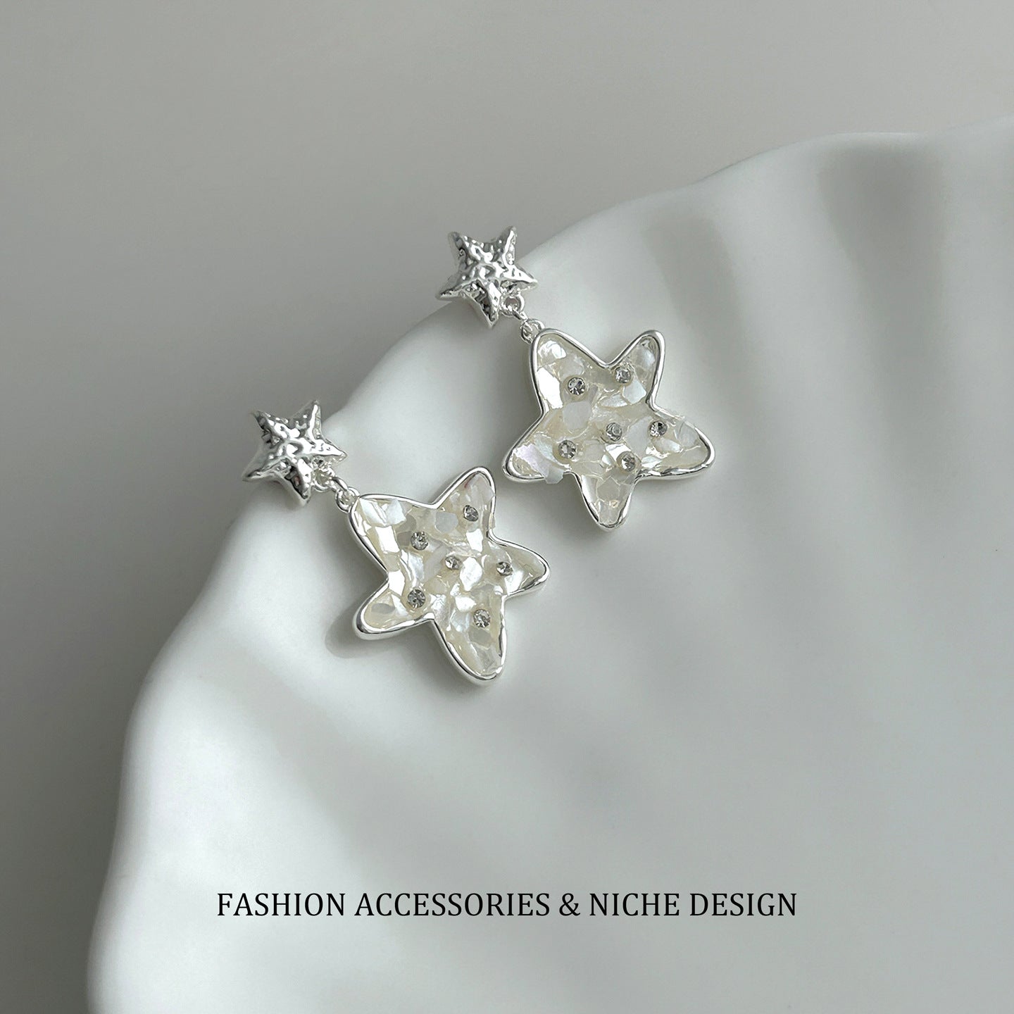 Drill Star Ear Female Special Interest Light Stud Earrings