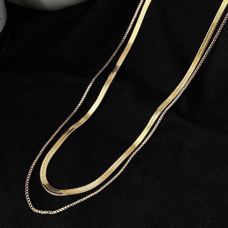 Women's Layer Twin Light Luxury Clavicle Chain Necklaces