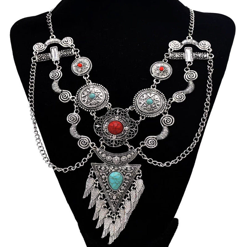 Ethnic Style Exaggerated Alloy Electroplated Bohemian Necklaces