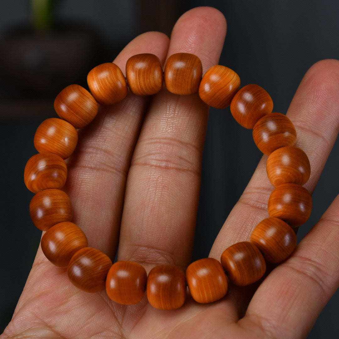 Women's & Men's Arborvitae Lightning Transparent Buddha Beads Live Studio Drainage Temple Bracelet