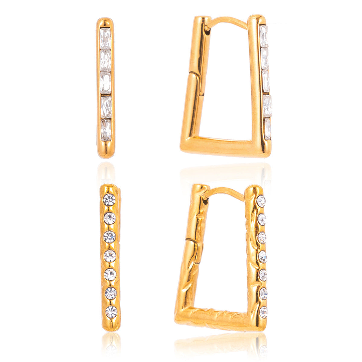 Geometric Square Stainless Steel Light Luxury High-grade Earrings