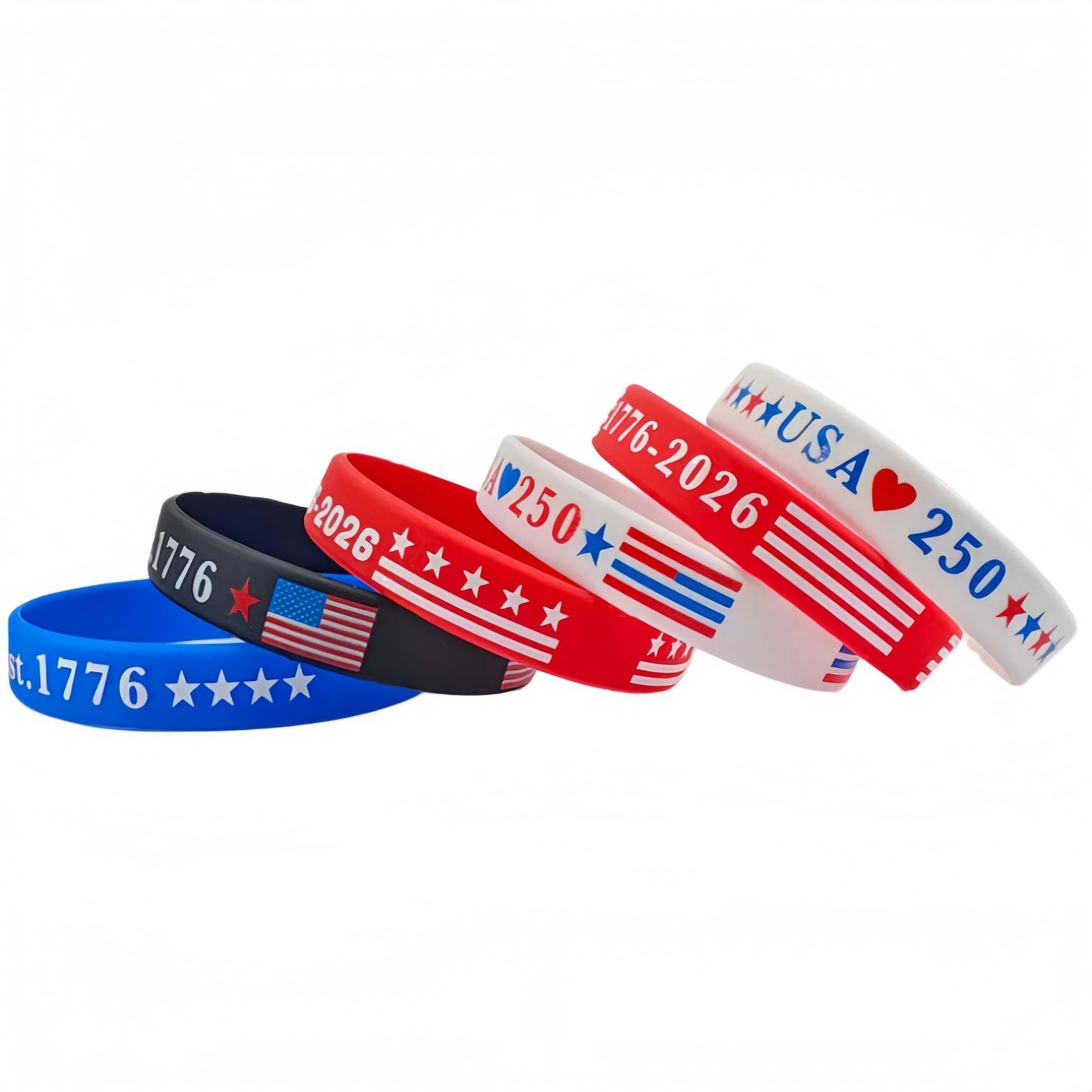 Independence Day Silicone Flag Week Commemorative Party Printing Color Bracelet