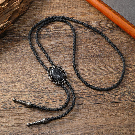 Men's Turquoise Trendy Sweater Chain Western Denim Necklaces