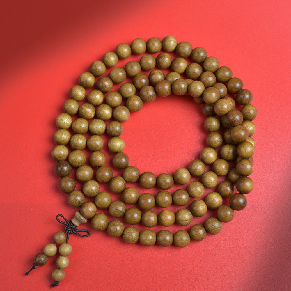 Men's S. Lee Natural Crafts Phoebe Gold Silk Water Ripple Wooden Bracelet