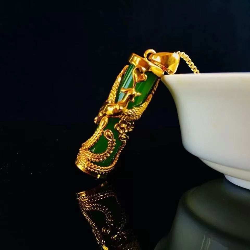 Women's Dragon Phoenix Column Retro Ethnic Style Necklaces