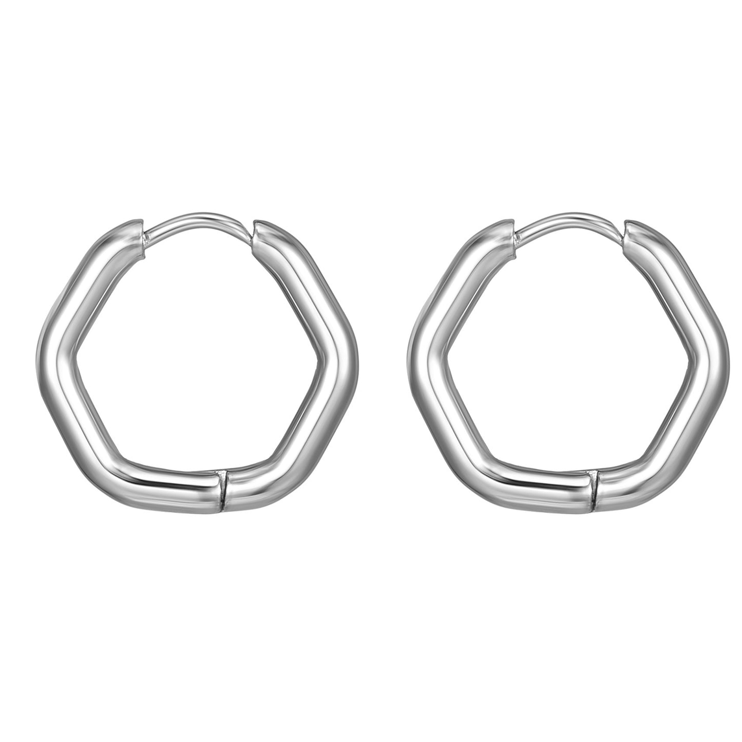 Geometric Shaped Stainless Steel Clip Trendy Fashion Five-pointed Star Peach Ear Buckle