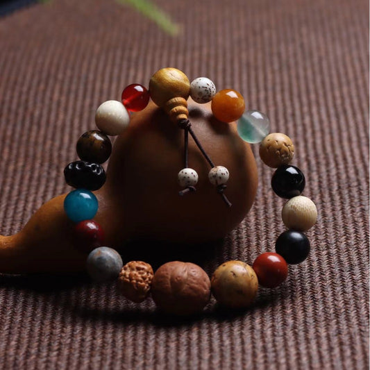 Bodhi Seed Eighteen Prayer Beads Buddha Cultural Artifact Bracelet