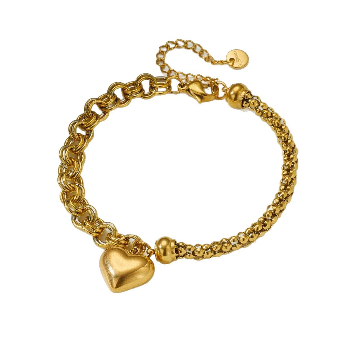 Stylish Simple Personality Big Love Hip Hop Bracelet