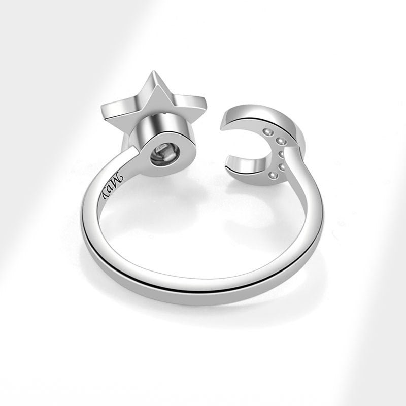 Star Moon Moonlight Fashion Spinning Stress Ring