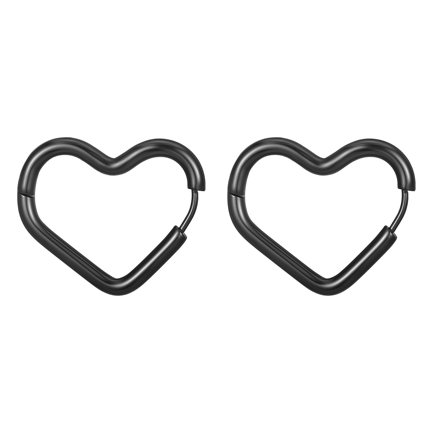 Geometric Shaped Stainless Steel Clip Trendy Fashion Five-pointed Star Peach Ear Buckle