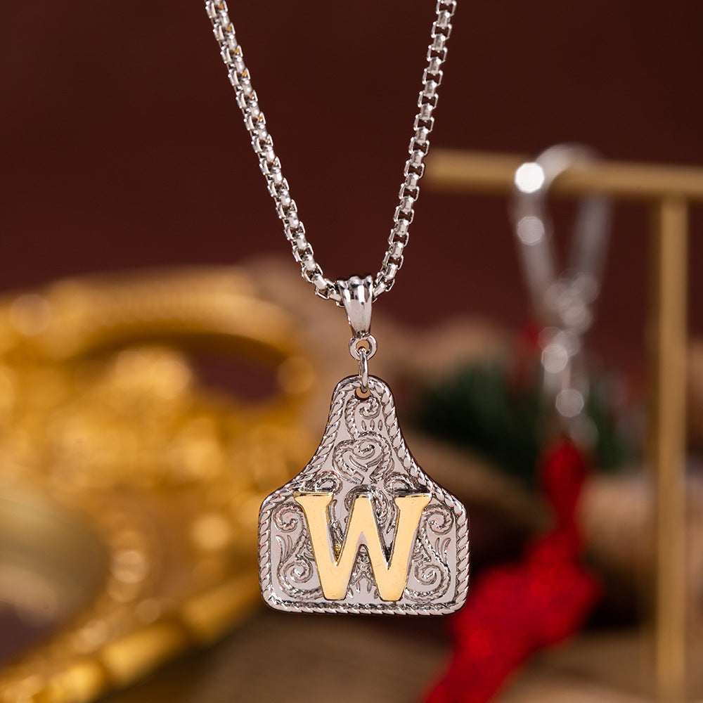 Women's Fashion English Letters Electroplated Copper For Design Personalized Clavicle Necklace