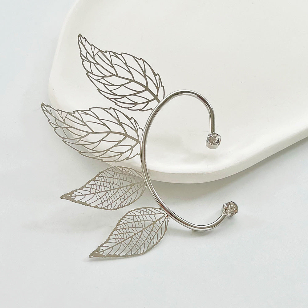 Leaves Ear Female Mori Style Summer Earless Clip Trendy Earrings