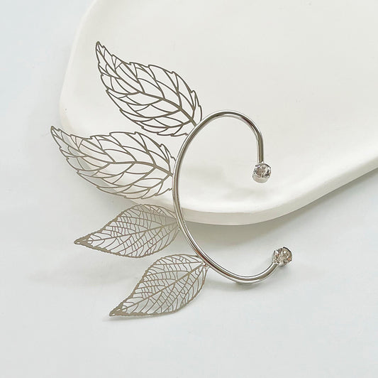Leaves Ear Female Mori Style Summer Earless Clip Trendy Earrings