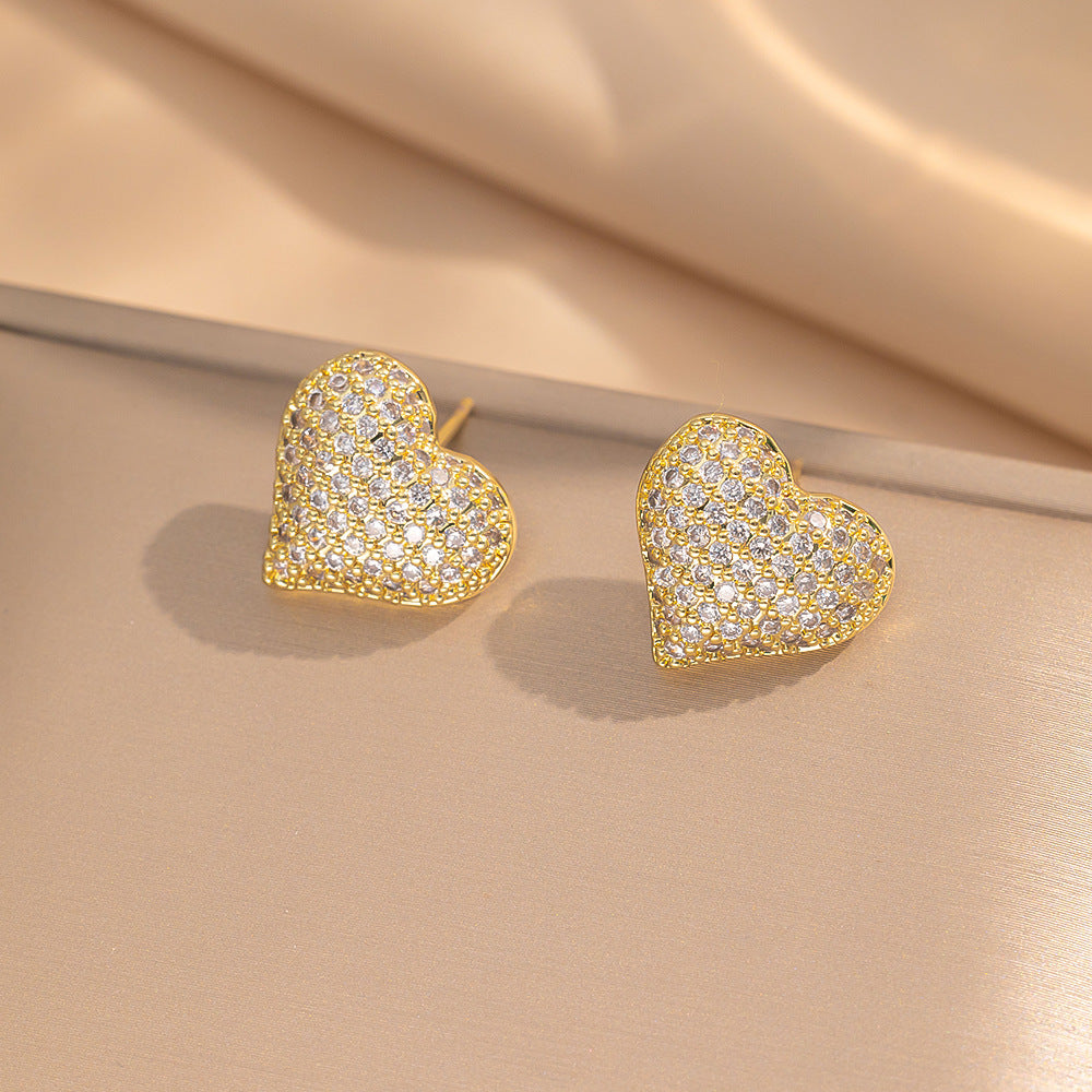 Simple Classic All Match Fashion Zircon Earrings