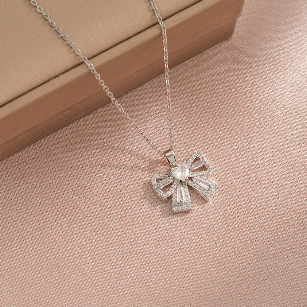 Women's Bow Zircon Special Interest Light Luxury Necklaces