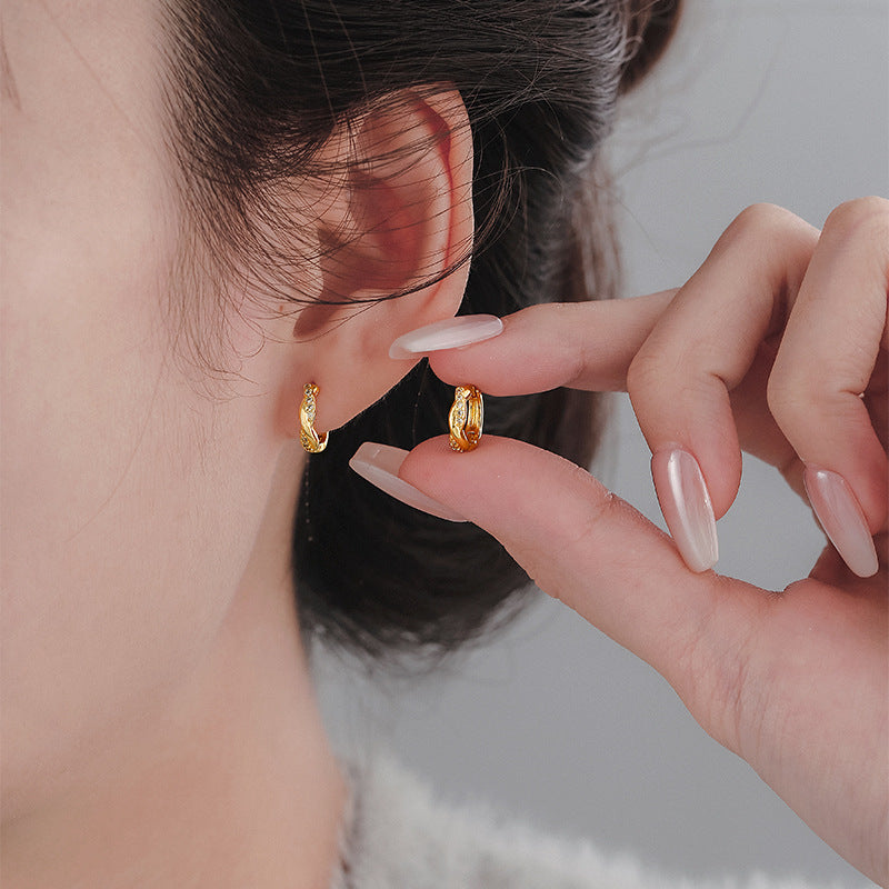 Women's Exquisite Clip Round Trendy Hoop Summer Earrings