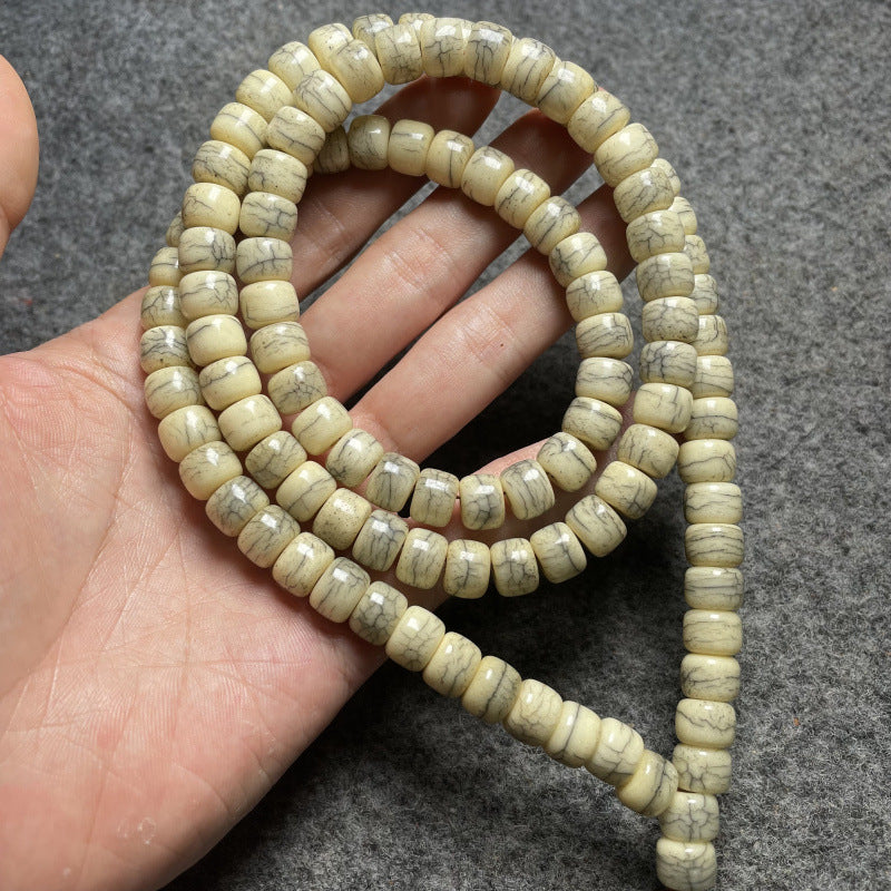 Fried Ox Bone Beads Barrel Shaped Bead Distressed Bracelets