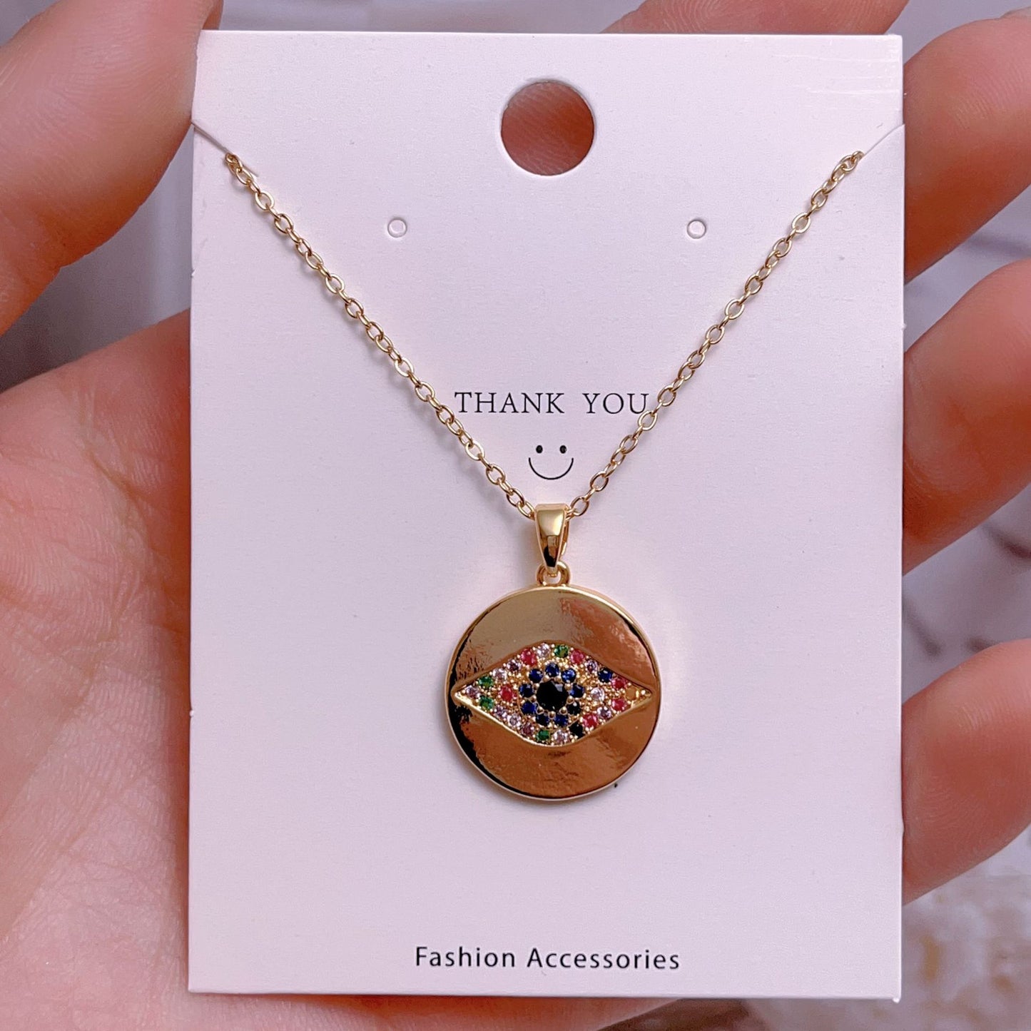 Eye Female Fashion Personality Titanium Steel Clavicle Necklaces