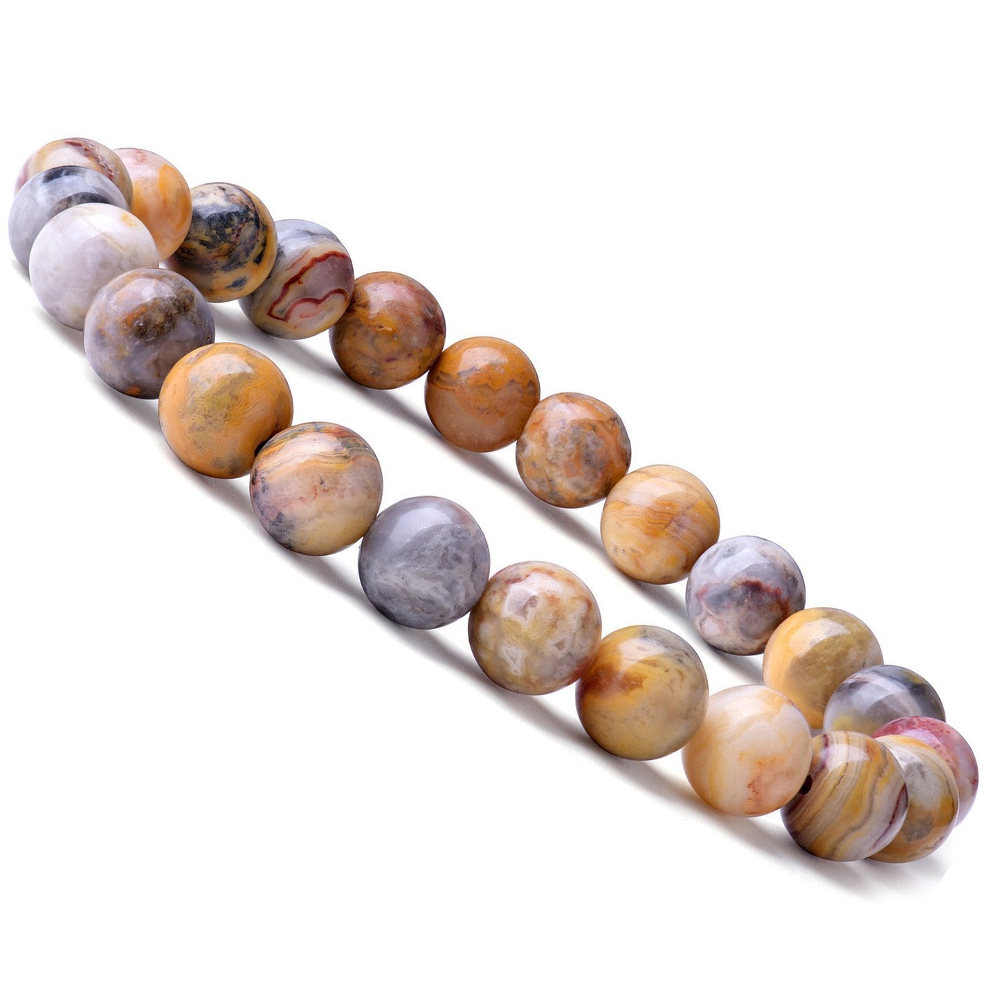 Stone Lava Volcanic Rock Hematite Stretch Bracelet
