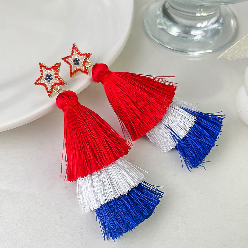 Independence Day Style English Love Bead Rings