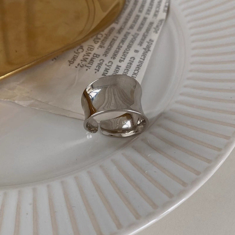 Women's Sier Simple Light Luxury High-grade Index Finger Open Rings