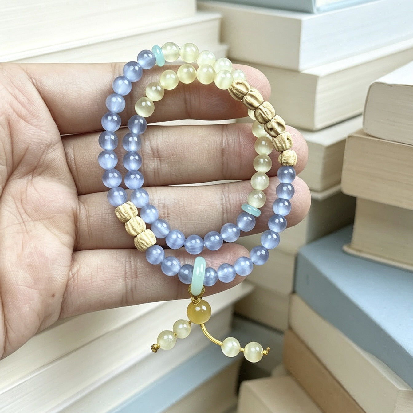 Women's Purple Opal Color Light Luxury Day Passion Fruit Seed Bracelets