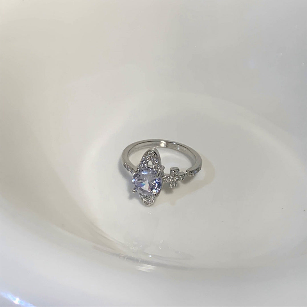 Irregular Female Sier Design Sense Niche Opening Rings